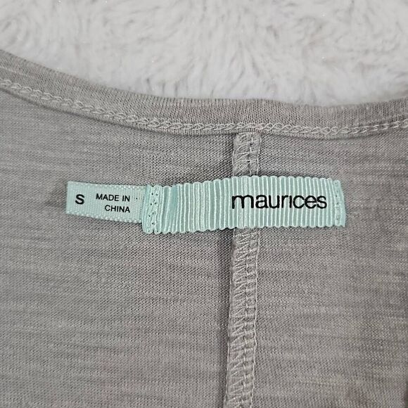 Maurice's womens size small silver bedazzled studded riveted gray tank top - Picture 2 of 5